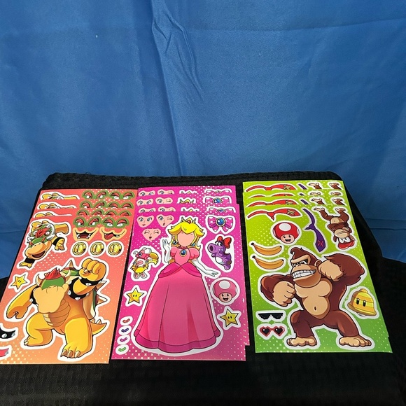 Mario Make‎ A Face Stickers 32 Sheets Party Favor - Picture 1 of 3
